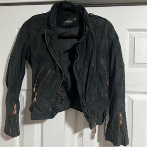 DOMA Suede Moto Jacket - Size XS